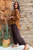 Annie Cushion Cotton Laurie Blouse Hazelnut